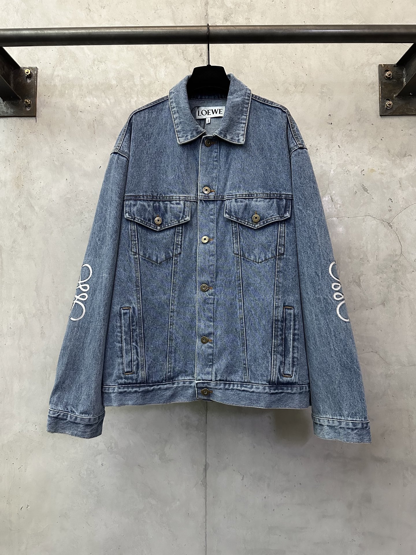 LOEWE 로에베 레이저 버닝 아나그램 데님 재킷 재켓 의류