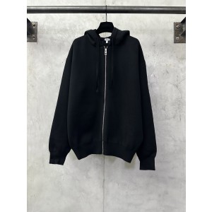 LOEWE 로에베 자수 로고 니트 후드 집업 자켓 재킷 의류