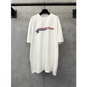 Alexander Wang 알렉산더 왕 별 패턴 크리스탈 장식 반팔 티셔츠 의류