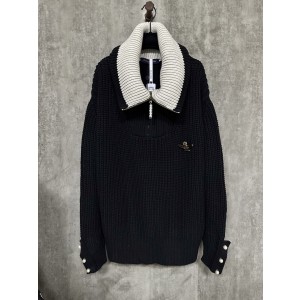 LOUIS VUITTON LV 루이비통 니트 양모 혼방 반지퍼 하프 집업 풀오버 의류