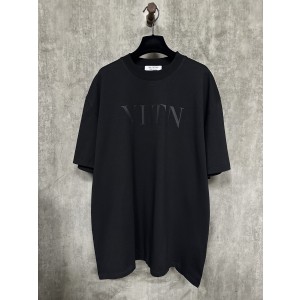 VALENTINO 발렌티노 레터 로고 프린트 헤비 코튼 반팔 티셔츠 의류