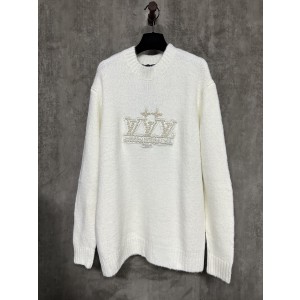 LOUIS VUITTON LV 루이비통 자수 진주 로고 긴팔 니트 의류