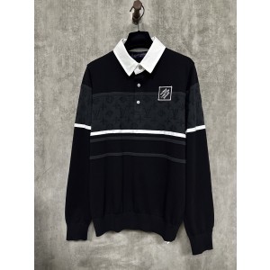 LOUIS VUITTON LV 루이비통 자카드 카라 롱슬리브 폴로 긴팔 티셔츠 의류