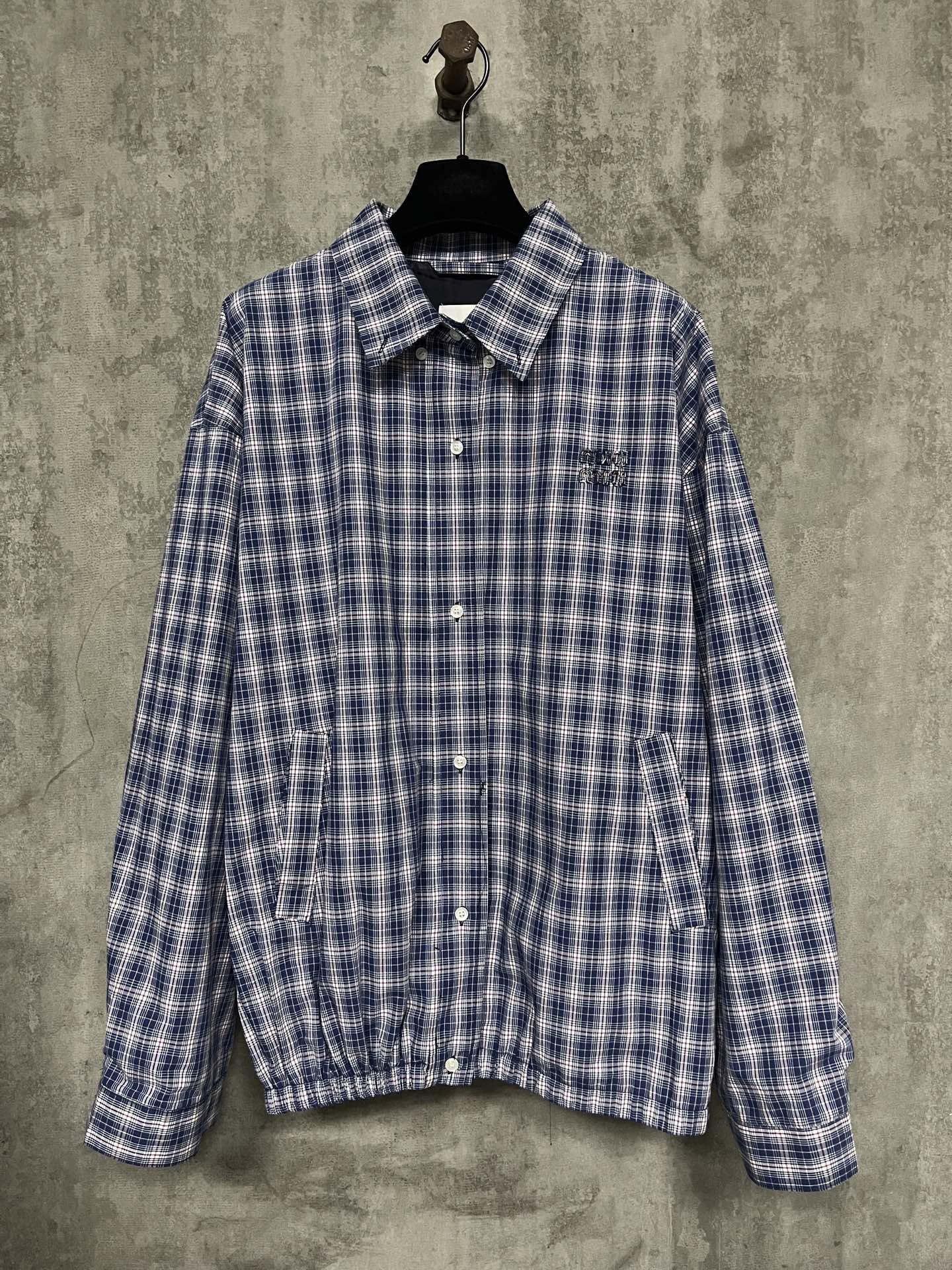 miumiu 미우미우 코튼·리넨 체크 자켓 재킷 의류