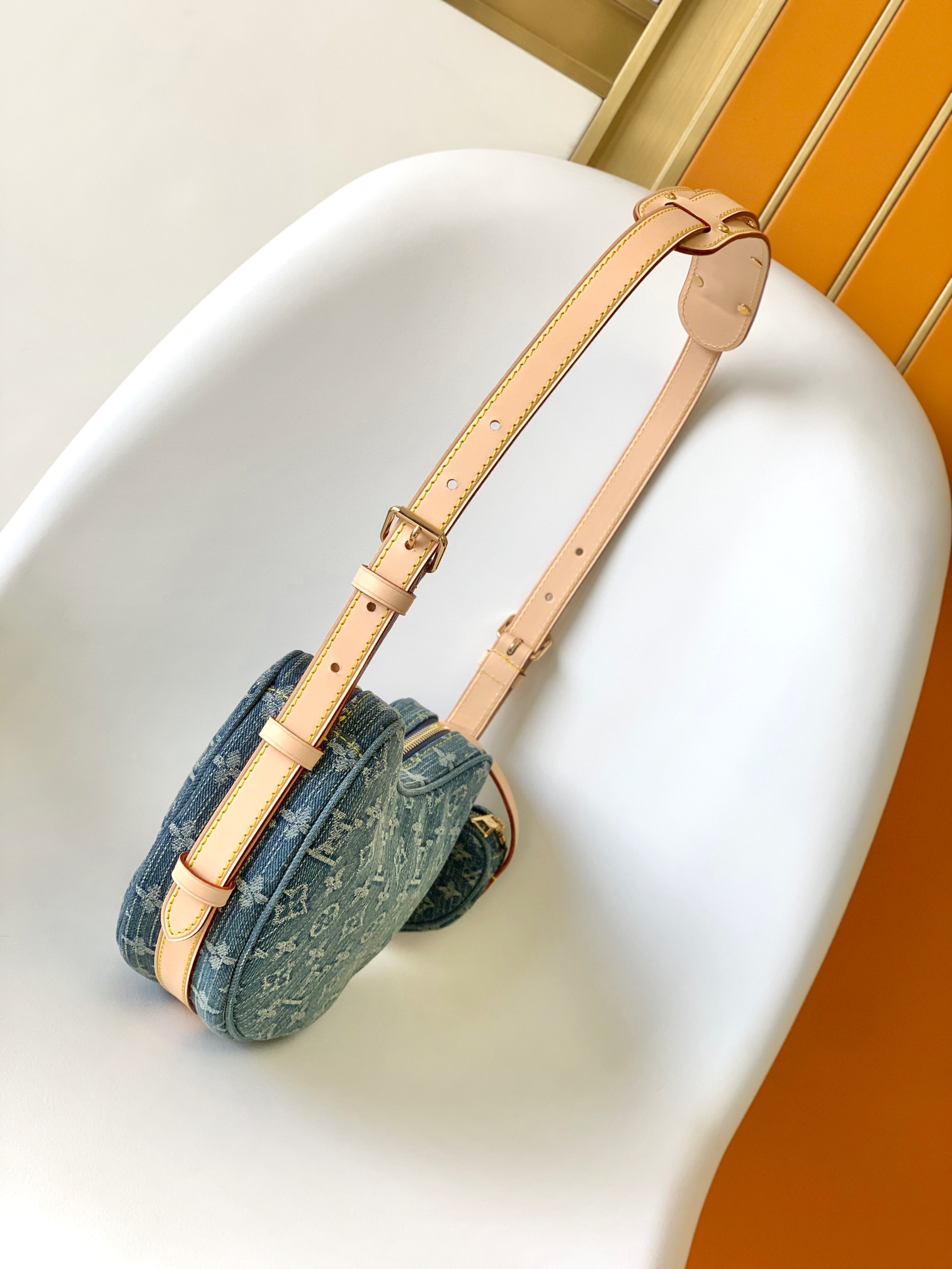 LV 루이비통 M46856 Monogram Pea Bag 하프문 숄더백 세트 가방