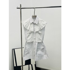 Chanel 샤넬 스트라이프 레이스 블라우스 원피스 의류