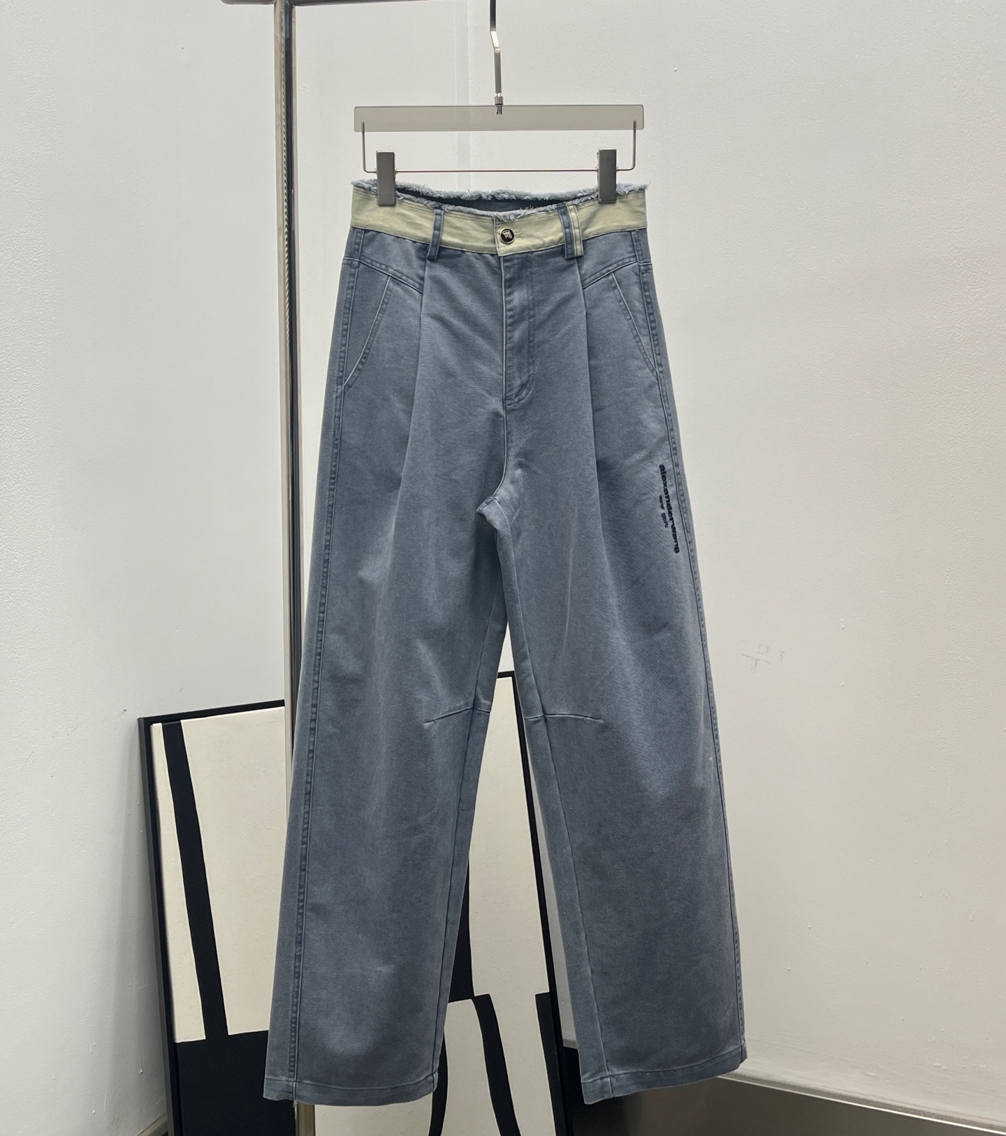 Alexander Wang 알렉산더왕 면 소재 하이웨이스트 와이드 팬츠 바지 의류