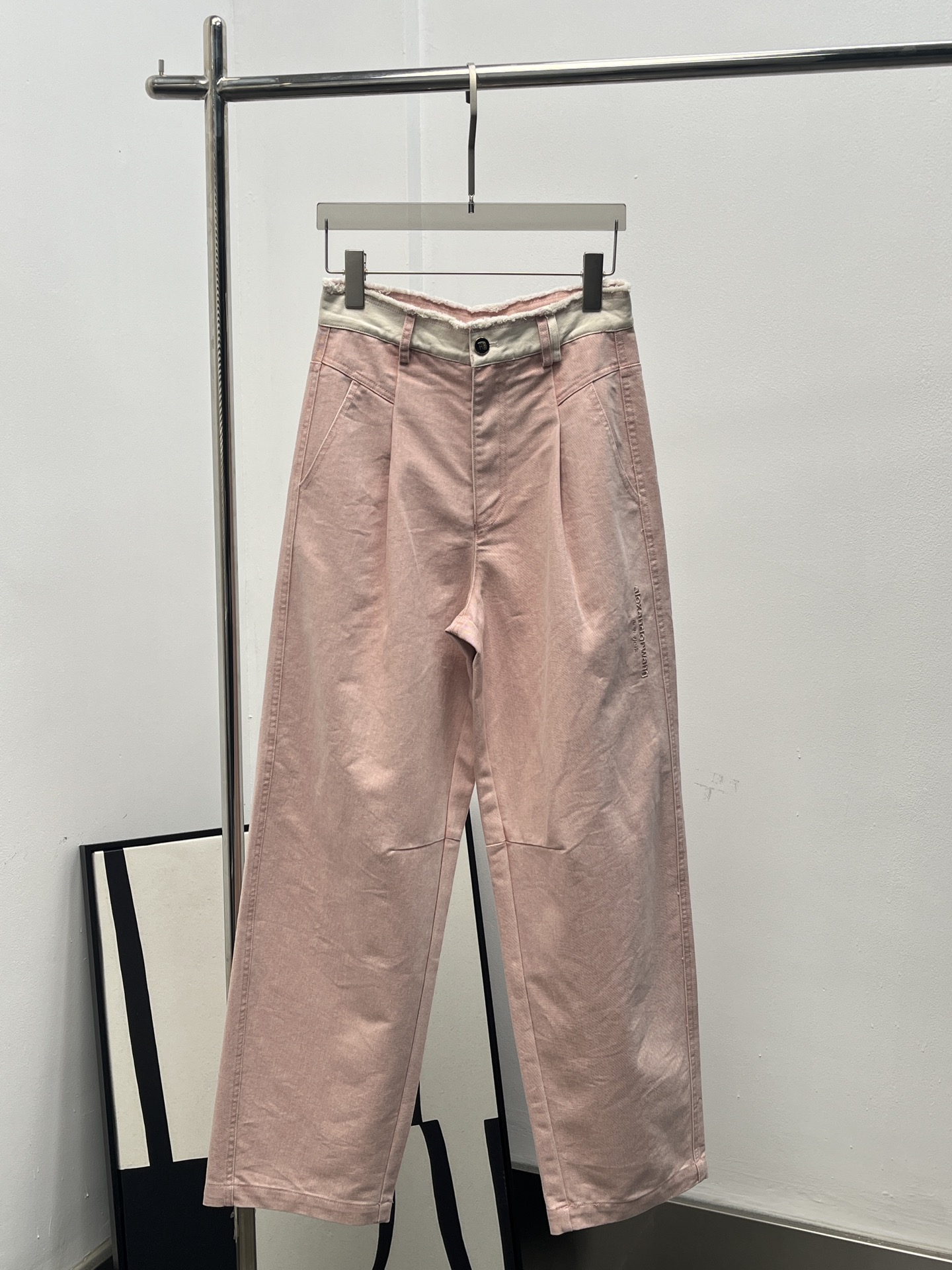 Alexander Wang 알렉산더왕 면 소재 하이웨이스트 와이드 팬츠 바지 의류