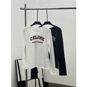 Celine 셀린느 레터링 라운드넥 긴팔 티셔츠 의류