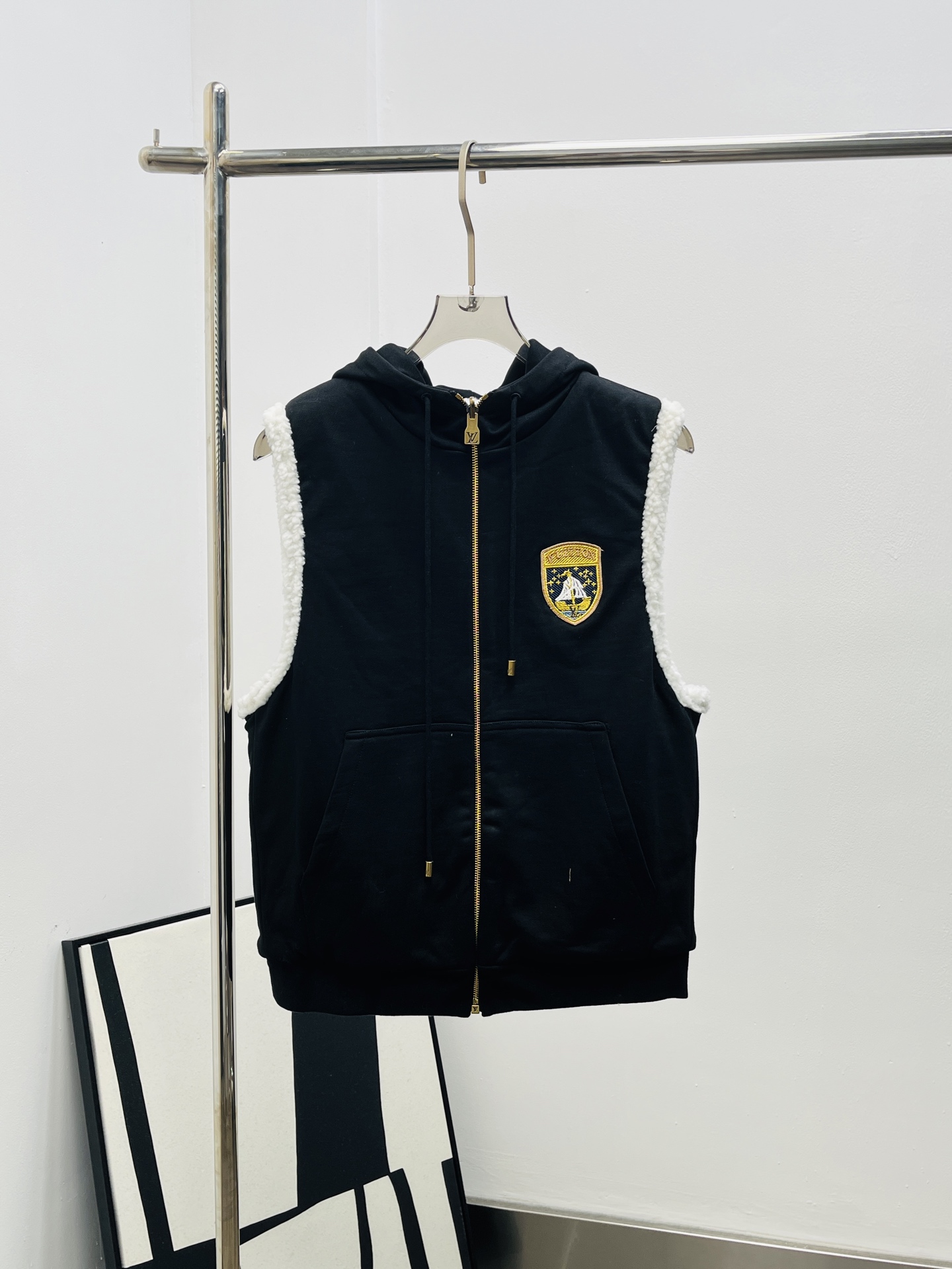 LV 루이비통 양면 양털 후드 베스트 조끼 의류