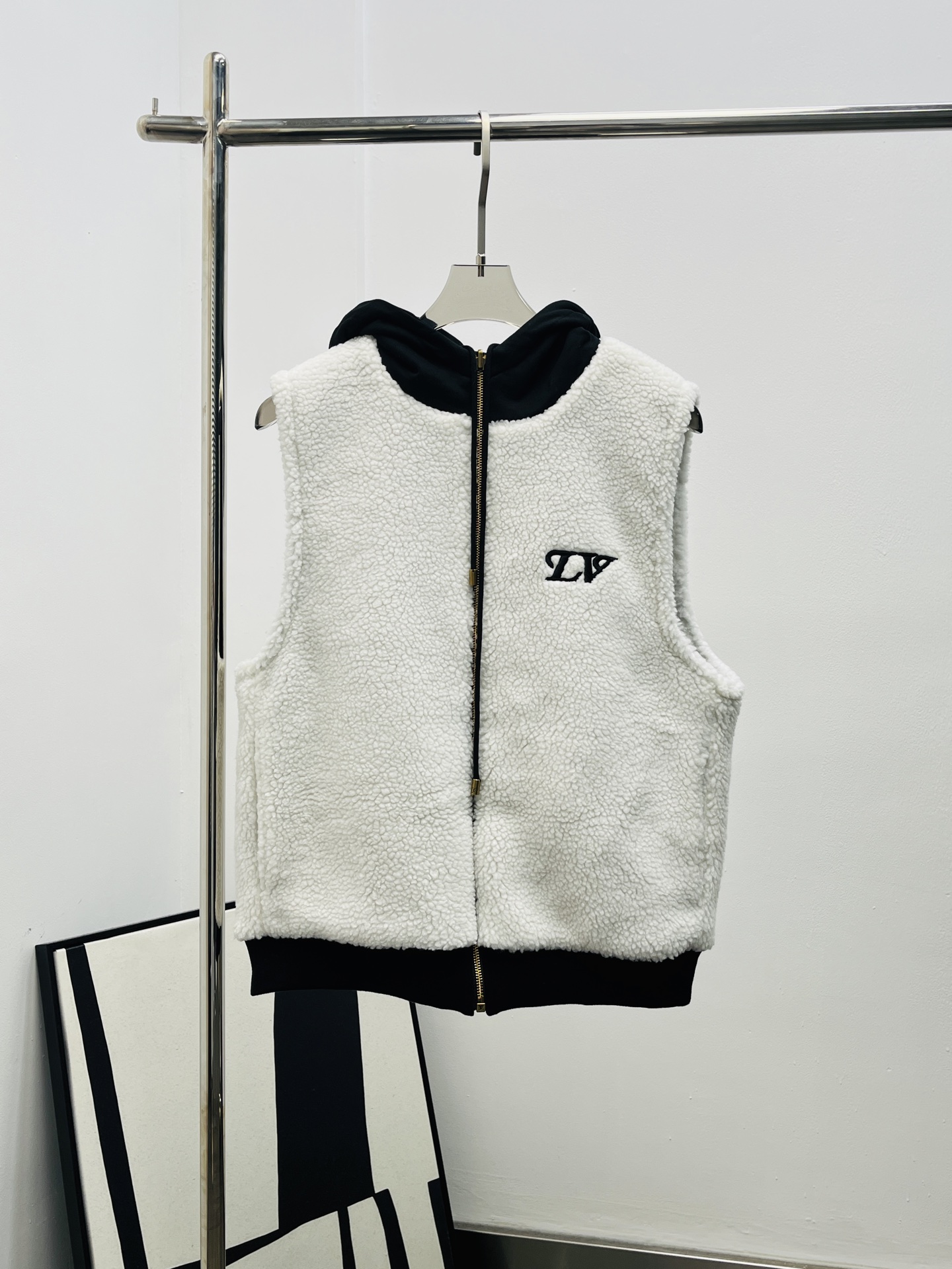 LV 루이비통 양면 양털 후드 베스트 조끼 의류