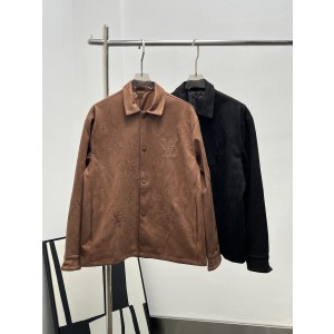 LV 루이비통 자수 스웨이드 가죽 셔츠형 재킷 자켓 의류