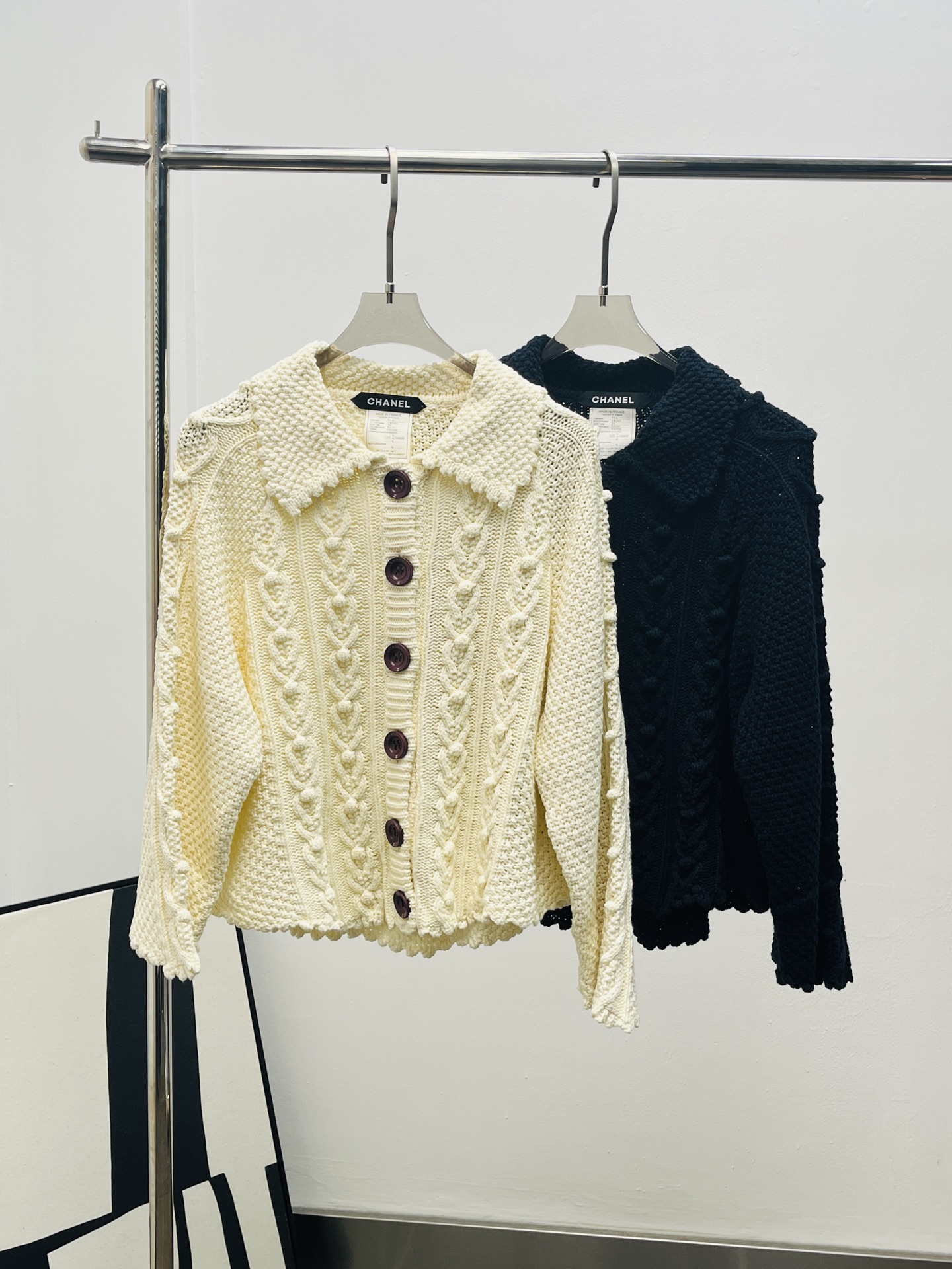 Chanel 샤넬 후크 플라워 카라 재킷 자켓 가디건 의류