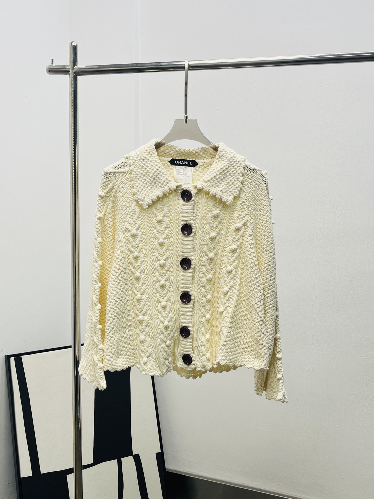 Chanel 샤넬 후크 플라워 카라 재킷 자켓 가디건 의류