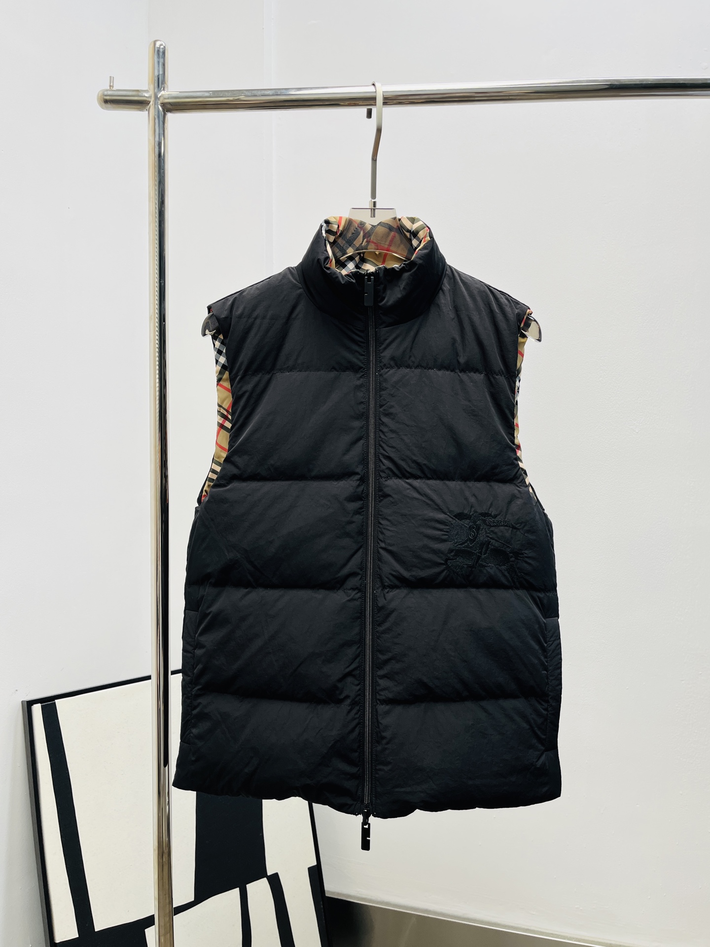 Burberry 버버리 BBR 체크 양면 다운 베스트 조끼 의류