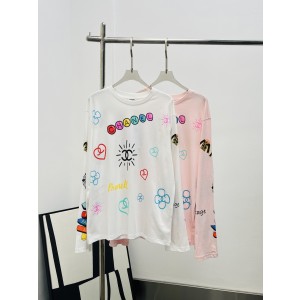 Chanel 샤넬 그래피티 프린트 롱슬리브 긴팔 티셔츠 의류