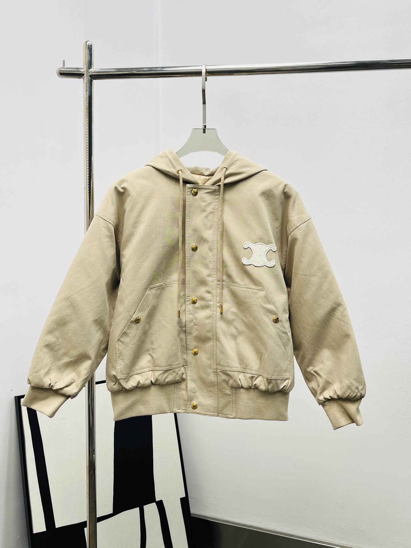 Celine 셀린느 후드 패딩 스트링 재킷 자켓 의류