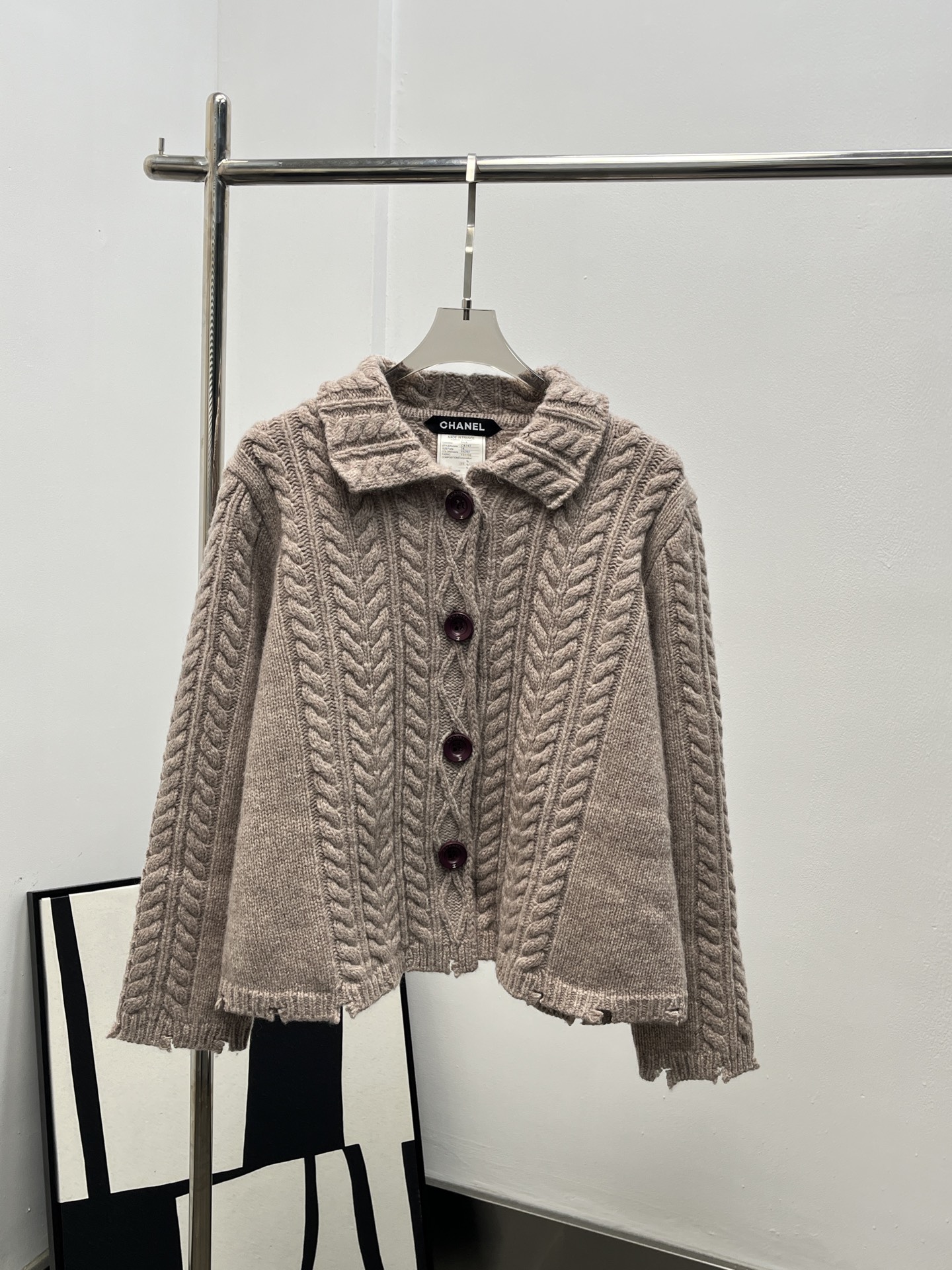 Chanel 샤넬 꽈배기 크로셰 카라 자켓 재킷 가디건 의류