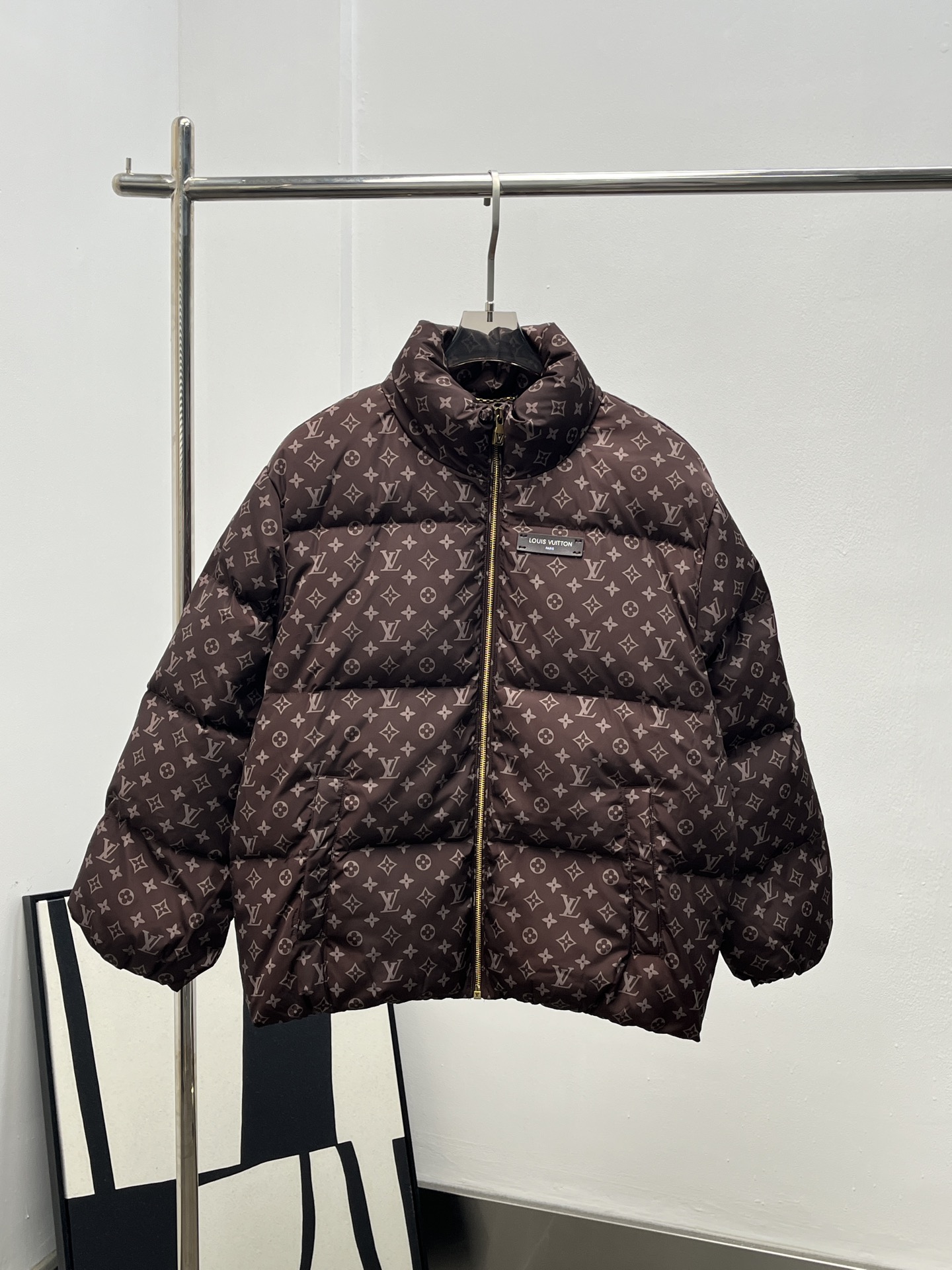 Louis Vuitton LV 루이비통 모노그램 패턴 하이넥 패딩 점퍼 자켓 의류