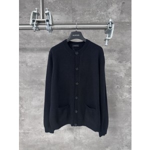 PRADA 프라다 소뿔 단추 울 혼방 가디건 의류