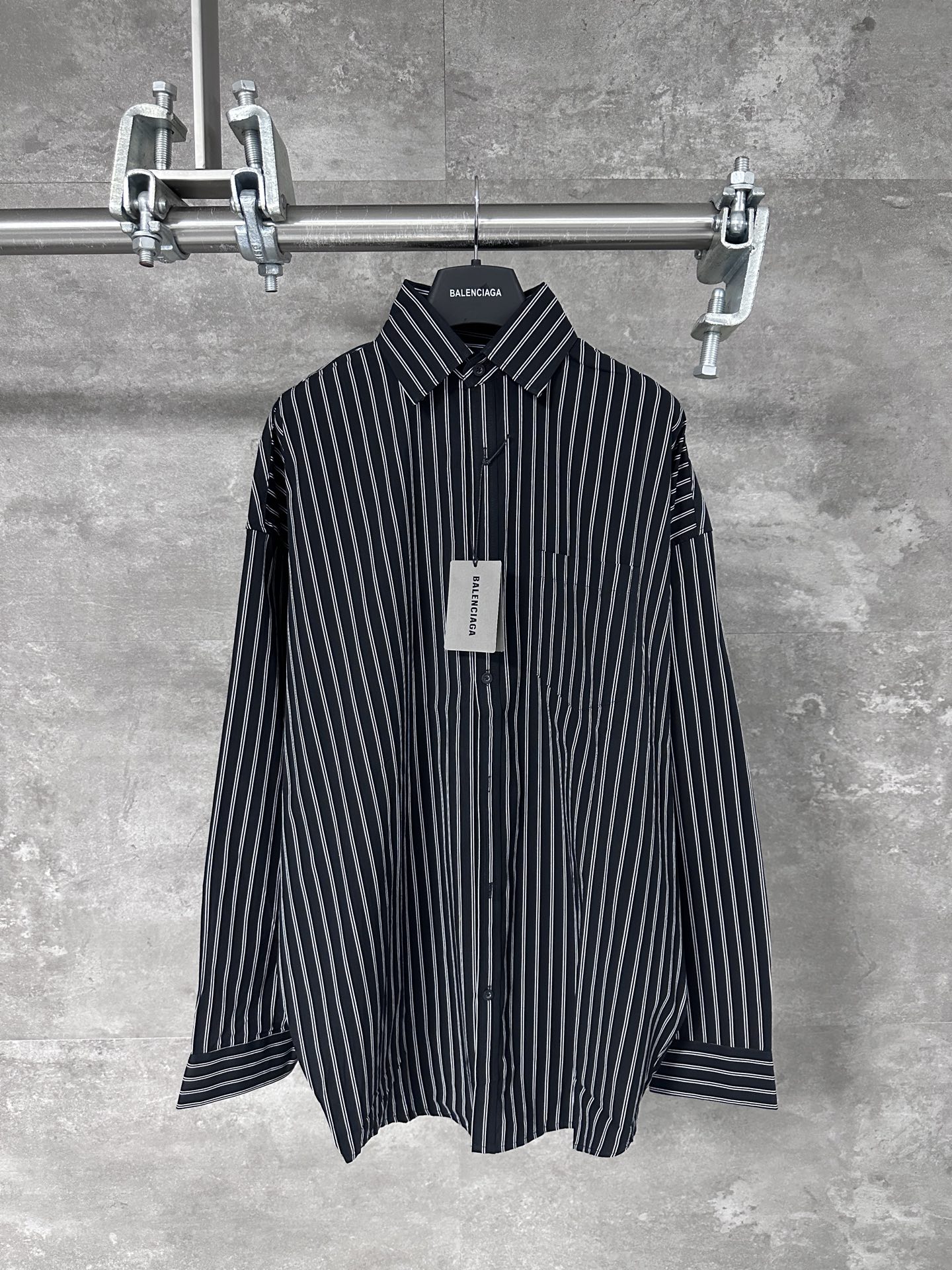 Balenciaga 발렌시아가 스트라이프 로고 셔츠 의류