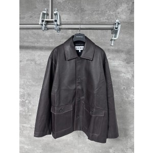 LOEWE 로에베 더블 포켓 빈티지 가죽 재킷 자켓 의류