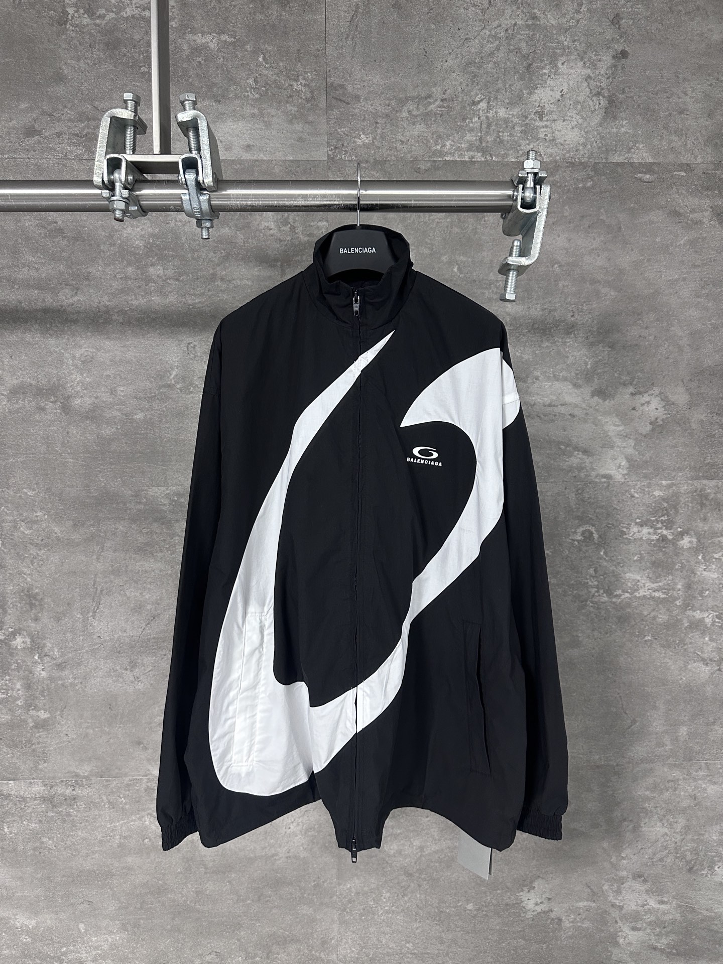 Balenciaga 발렌시아가 SPORTS 자수 레터링 컬러 블록 라운드 지퍼 재킷 자켓 의류