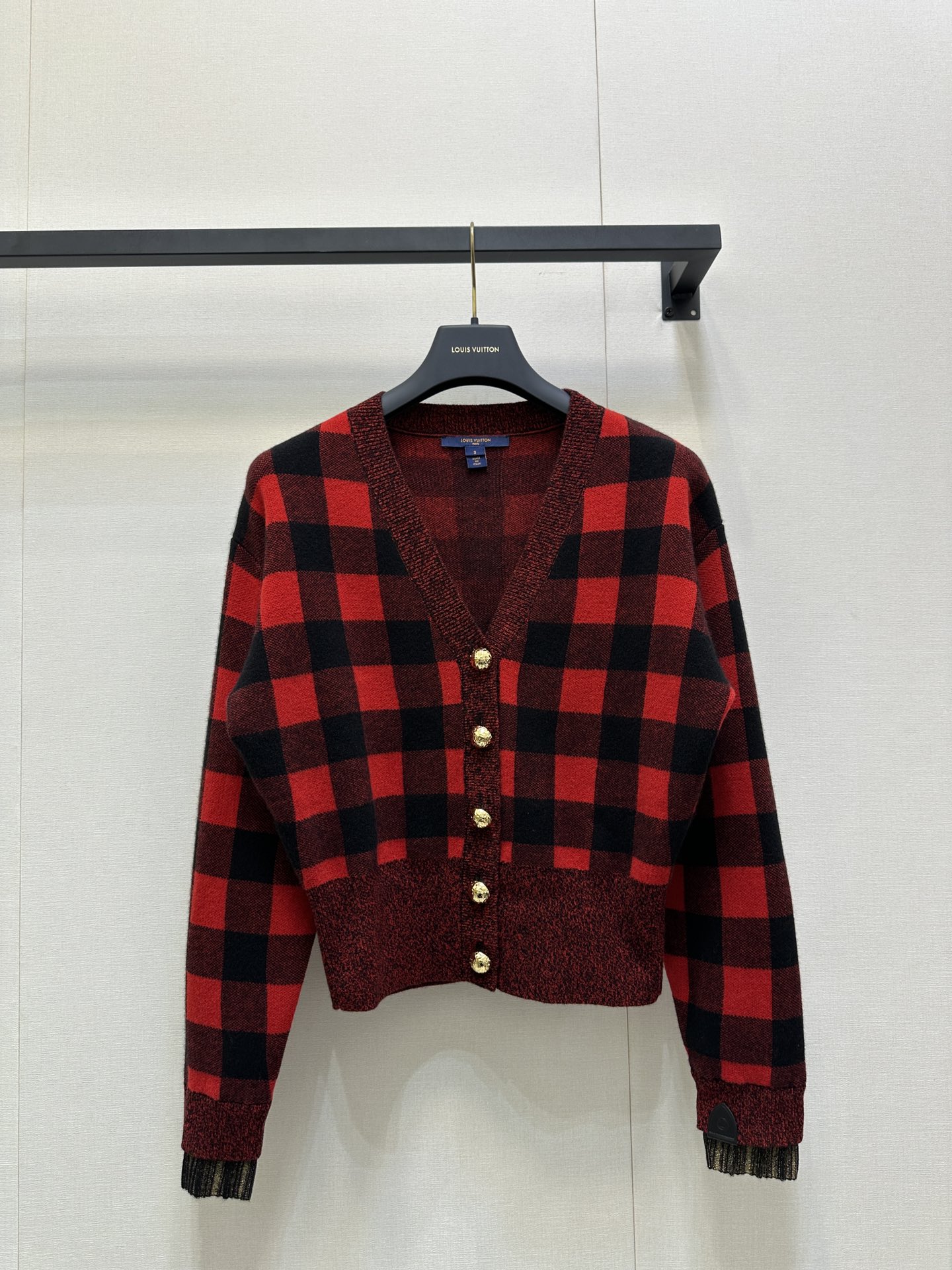 Louis Vuitton LV 루이비통 캐시미어 체크 가디건 의류