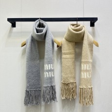 MiuMiu 미우미우 마헤어 울 블렌드 캐시미어 스카프 목도리