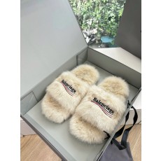 Balenciaga 발렌시아가 퍼 라이닝 슬리퍼 신발
