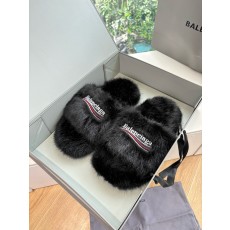 Balenciaga 발렌시아가 퍼 라이닝 슬리퍼 신발