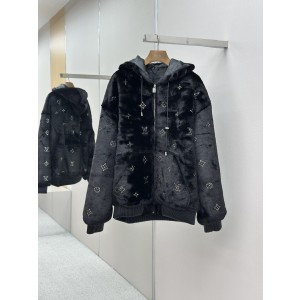 Louis Vuitton LV 루이비통 양모 퍼 라이더 후드 집업 자켓 재킷 의류