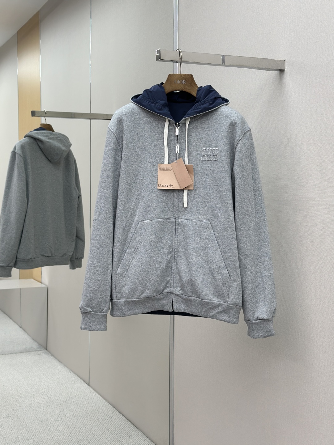 MiuMiu 미우미우 리버서블 양면 후드 집업 자켓 재킷 의류