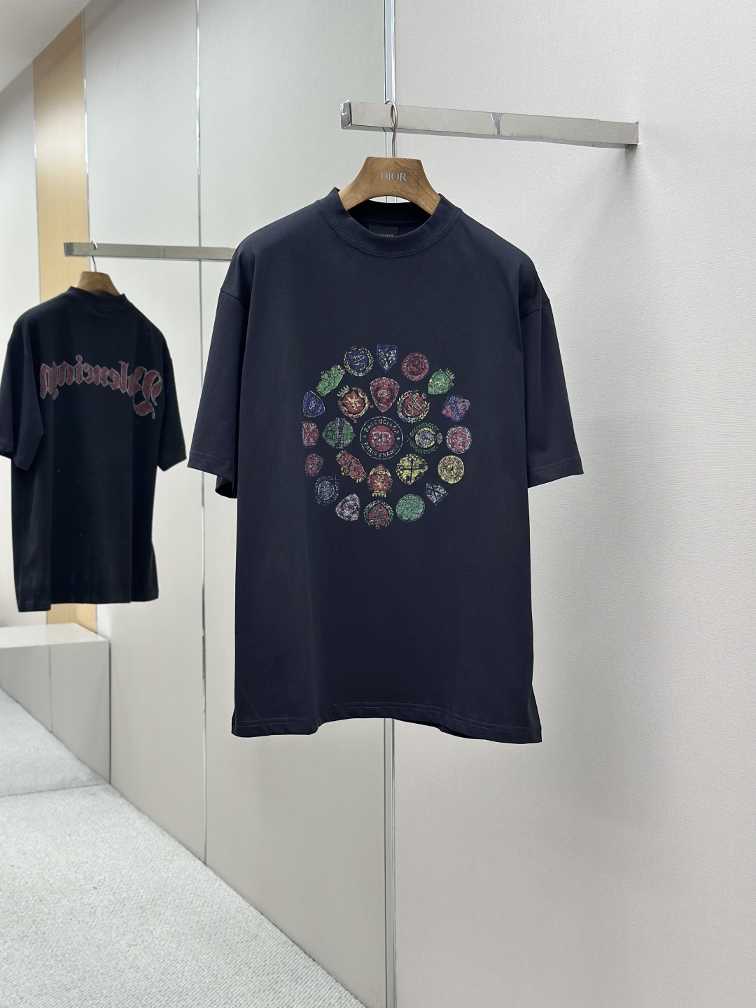 BALENCIAGA 발렌시아가 로고 자카드 반팔 티셔츠 의류