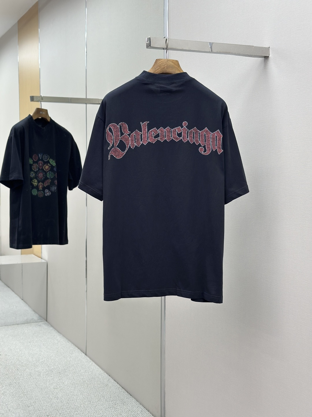 BALENCIAGA 발렌시아가 로고 자카드 반팔 티셔츠 의류