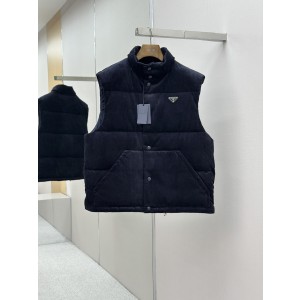 PRADA 프라다 코듀로이 다운 베스트 패딩 조끼 의류