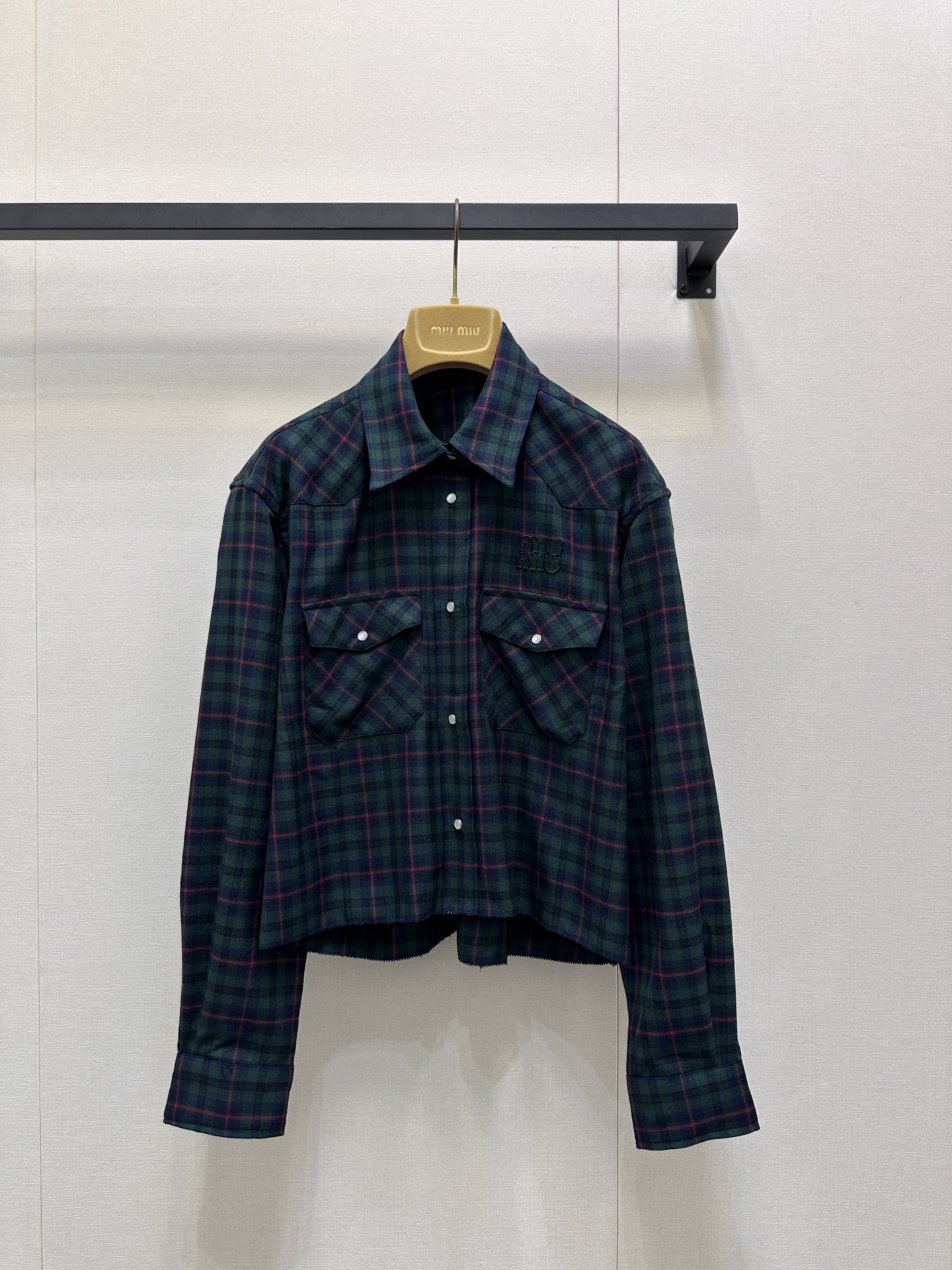 MiuMiu 미우미우 빈티지 체크 크롭 셔츠 의류