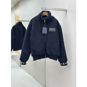 LOUIS VUITTON LV 루이비통 체크 배색 양털 후리스 플리스 자켓 재킷 의류