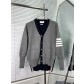 Thom Browne 톰브라운 전후 배색 V넥 가디건 의류