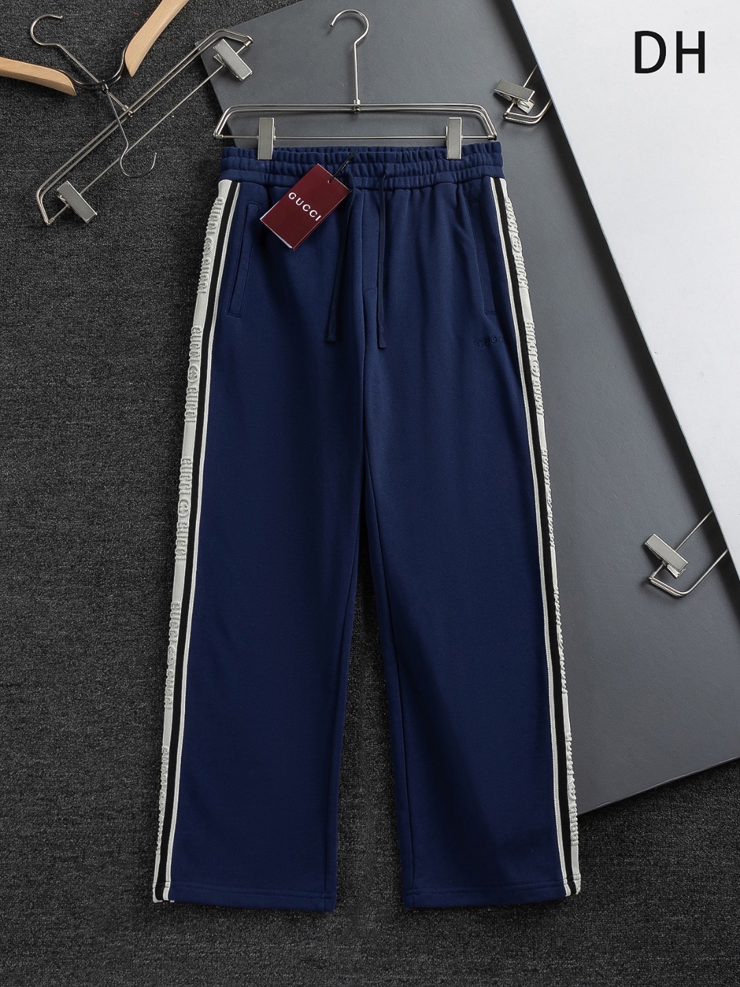 GUCCI 구찌 더블 G 스트라이프 팬츠 바지 의류