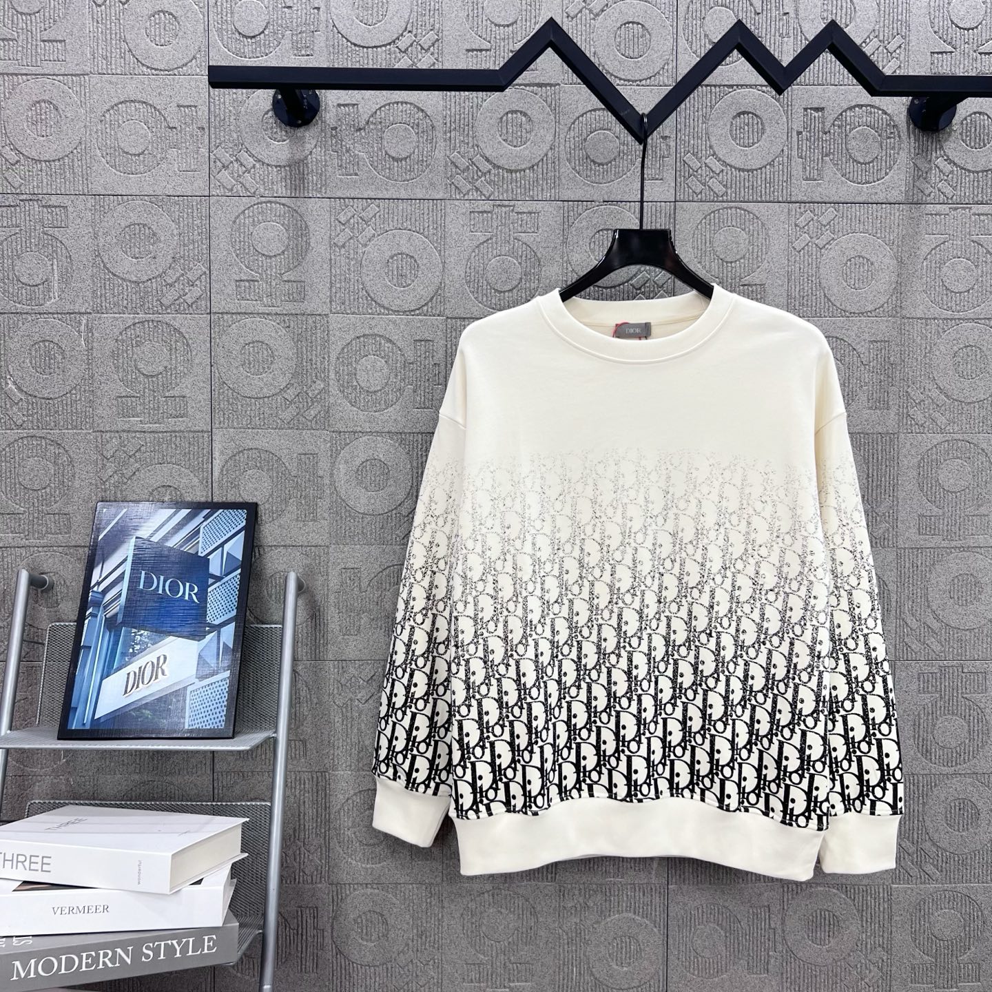 Dior CD 디올 모노그램 그래디언트 로고 스웨트셔츠 긴팔 티셔츠 의류