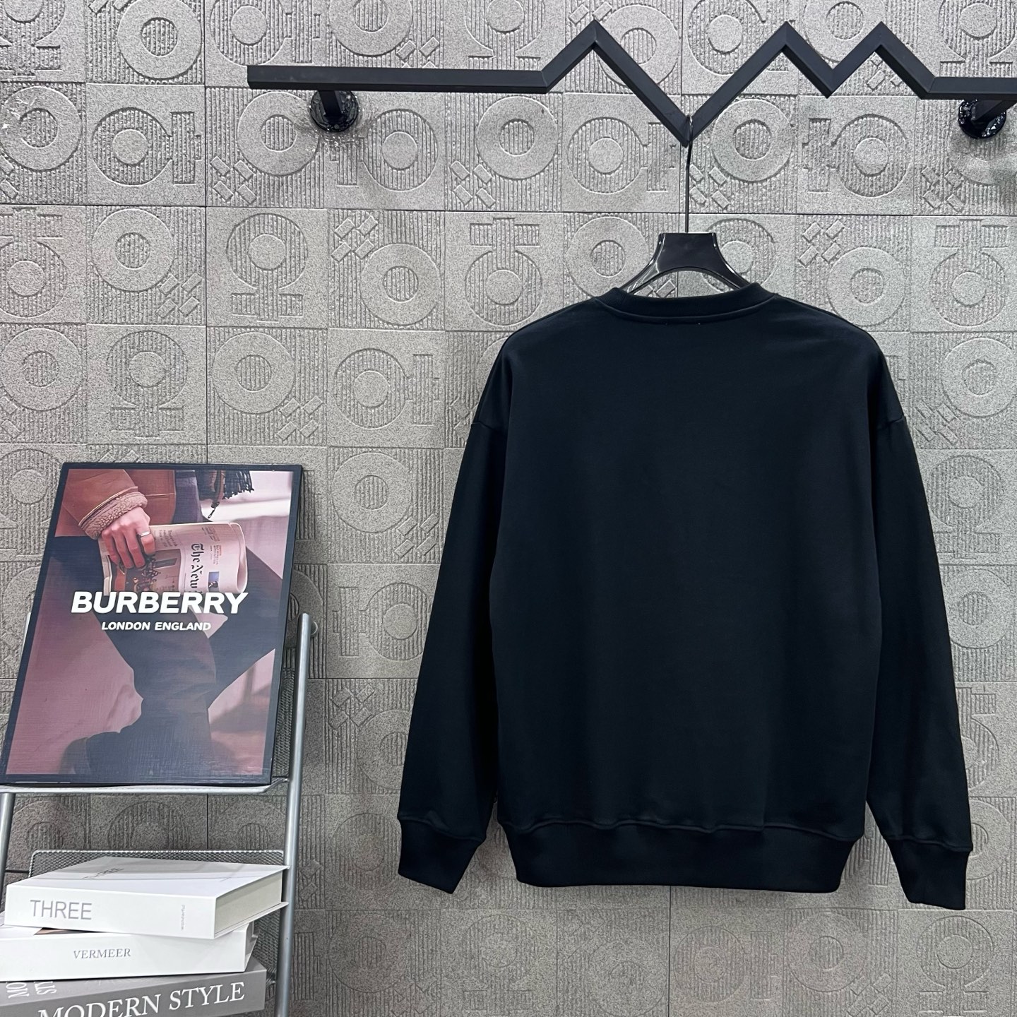 Burberry 버버리 브랜드 로고 전사 크루넥 맨투맨 티셔츠 의류