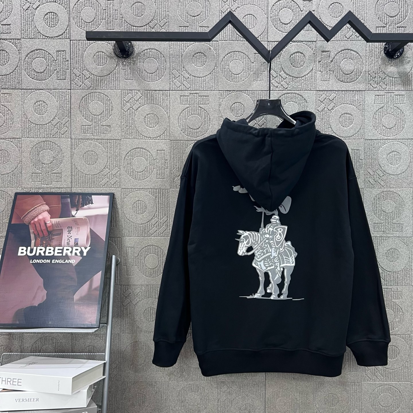 Burberry 버버리 전면 마크 승마 기사 로고 프린트 후드티 맨투맨 티셔츠 의류