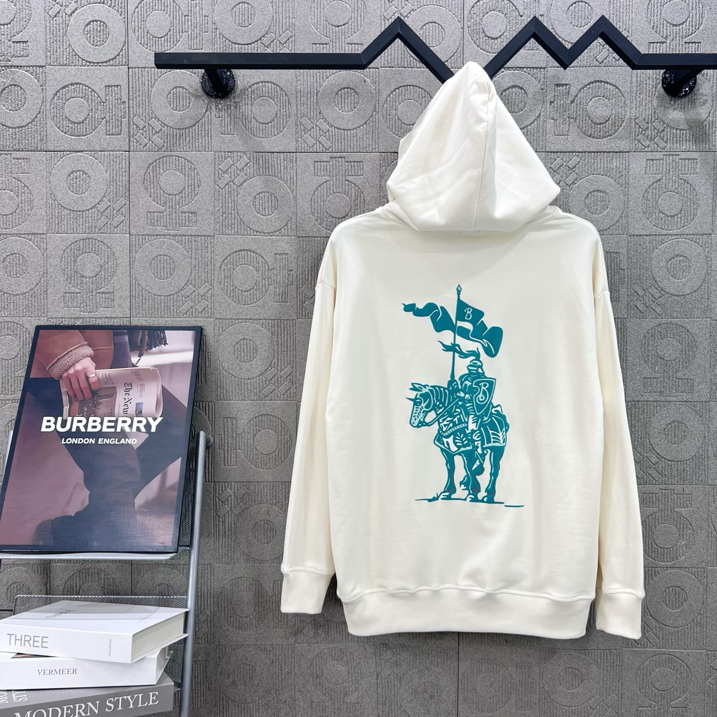 Burberry 버버리 전면 마크 승마 기사 로고 프린트 후드티 맨투맨 티셔츠 의류