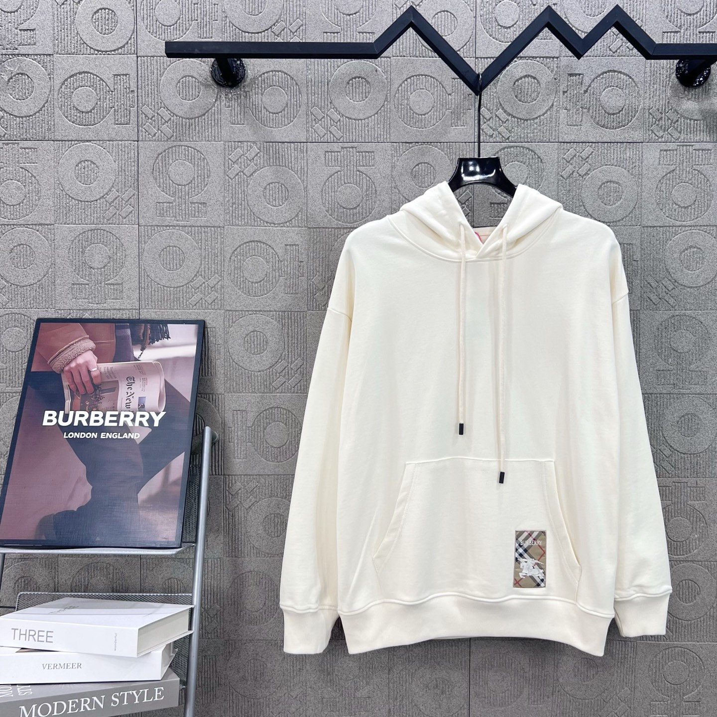 Burberry 버버리 미니 패치 레이블 후드티 맨투맨 티셔츠 의류