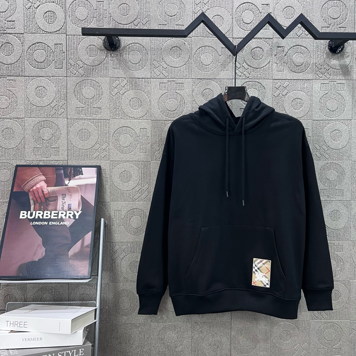 Burberry 버버리 미니 패치 레이블 후드티 맨투맨 티셔츠 의류