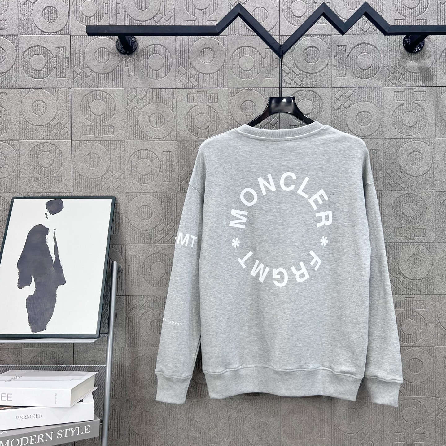 Moncler 몽클레어 몽클레르 로고 자수 & 백프린트 맨투맨 티셔츠 의류