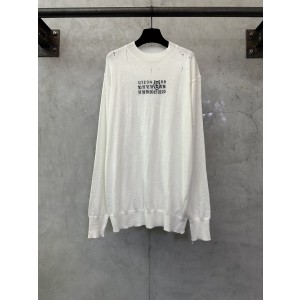 Maison Margiela 메종 마르지엘라 디스트로이드 자카드 니트 스웨터 의류