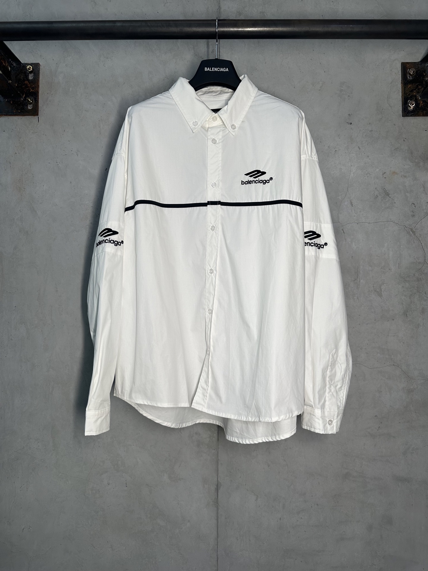 Balenciaga 발렌시아가 3M 자수 배색 스트라이프 셔츠 의류