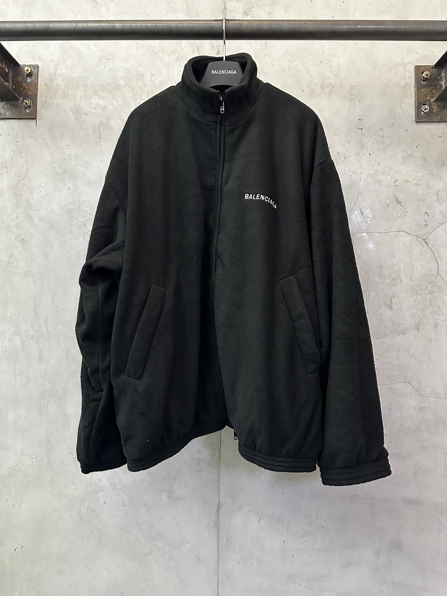 Balenciaga 발렌시아가 레터링 자수 플리스 후리스 재킷 자켓 의류